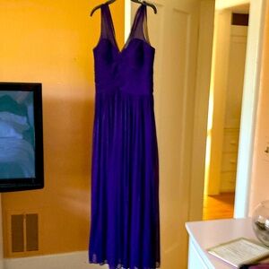 Purple party T Length dress